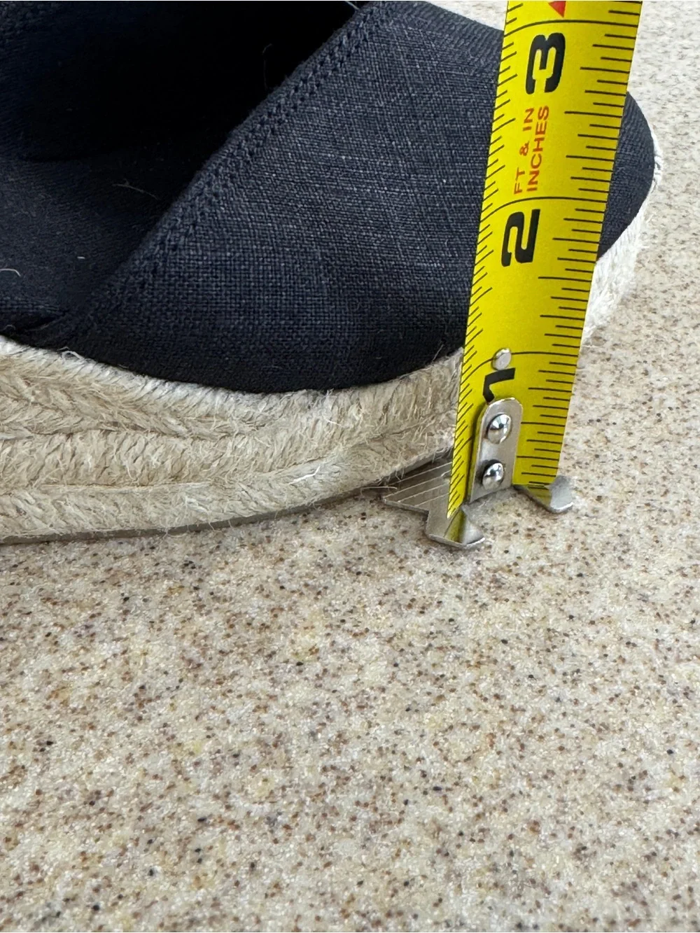 Soludos Marseille Black Wedge Espadrille Shoes 9 New